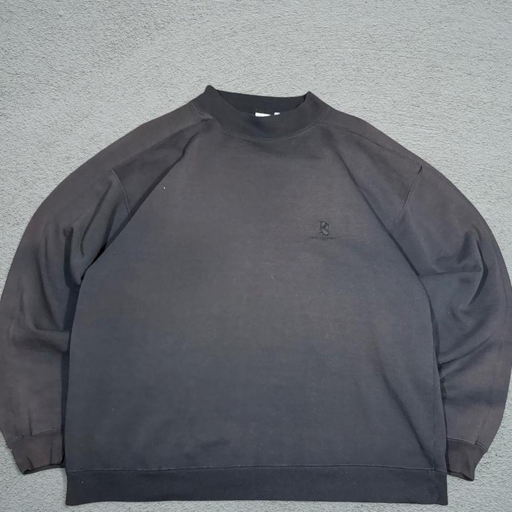 Vintage 90s Pro Spirit Black Crewneck Sweatshirt Sun Fade Men Large RN 35546